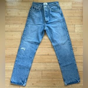 Agolde High-Rise Women's Jeans in Faded Blue